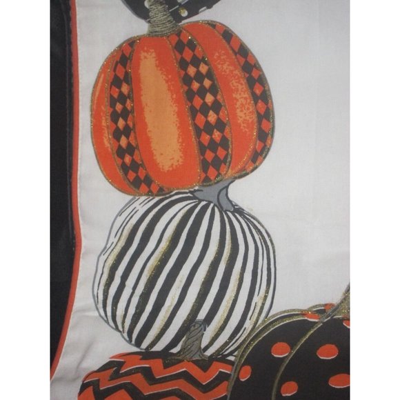 Cynthia Rowley Thanksgiving Runner Pumpkins Chevron Polka Dot Harlequin Patterns - Picture 8 of 9